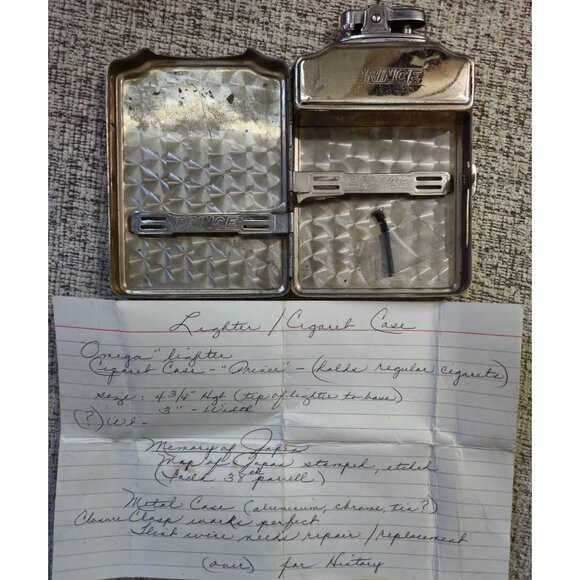 A VINTAGE OMEGA CIGARETTE CASE AND LIGHTER COMBO. MEMORY OF JAPAN ON THE FRONT. - Picture 4 of 5